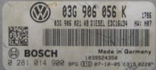 VW Golf 1.9 TDI, 0281014900, 0 281 014 900, 03G906056K, 03G 906 056 K, 03G906021AB, 03G 906 021 AB, EDC16U34