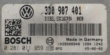 VW Phaeton 3.0 TDI, 0281011959, 0 281 011 959, 3D0907401, 3D0 907 401, EDC16CP34 