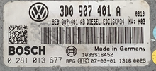 VW Phaeton 3.0 TDI, 0281013677, 0 281 013 677, 3D0907401A, 3D0 907 401 A, EDC16CP34