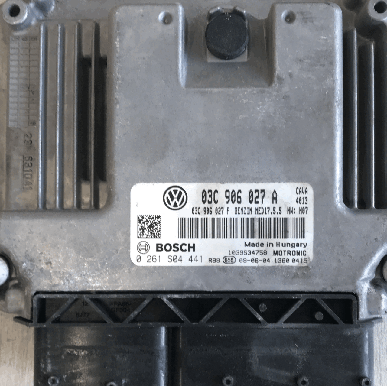 VW Tiguan 1.4 TSI,  0261S04441, 0 261 S04 441, 03C906027A, 03C 906 027 A, 03C906027F, 03C 906 027 F, MED17.5.5