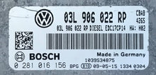 VW Tiguan 2.0 TDI, 0281016156, 0 281 016 156, 03L906022RP, 03L 906 022 RP, EDC17CP14