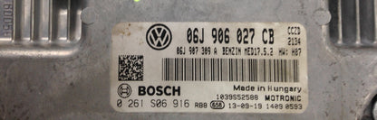 VW Tiguan 2.0 TSI, 0261S06916, 0 261 S06 916, 06J906027CB, 06J 906 027 CB, MED17.5.2