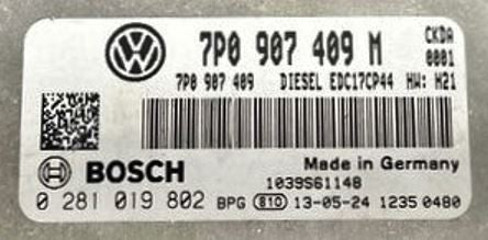 VW Touareg 4.2 TDI, 0281019802, 0 281 019 802, 7P0907409M, 7P0 907 409 M, 7P0907409, 7P0 907 409, EDC17CP44