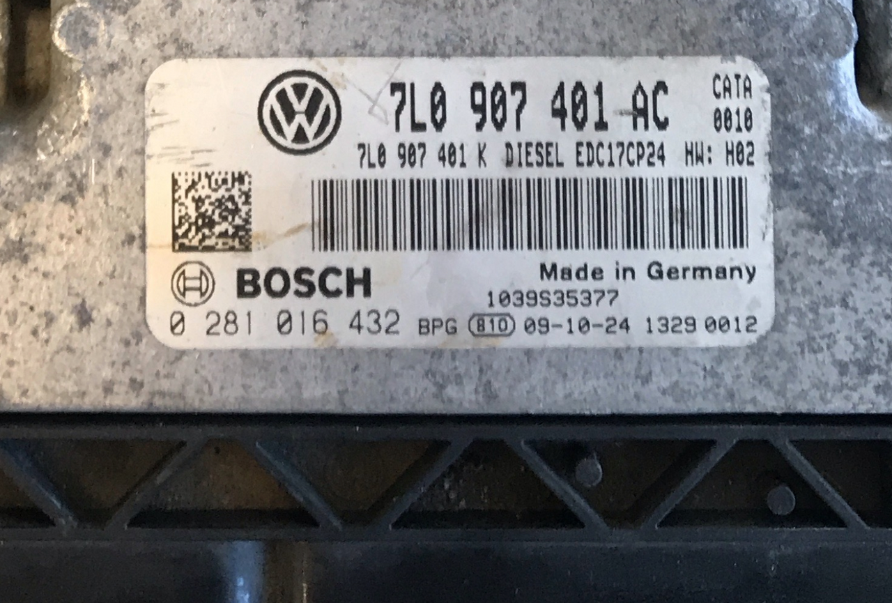 VW Toureg 3.0 TDI, 0281016432, 0 281 016 432, 7L0907401AC, 7L0 907 401 AC, EDC17CP24, 1039S35377