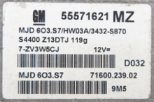 Vauxhall/Opel Engine ECU, 55571621, MJD 603.S7, MJD603.S7, 71600.239.02, MZ