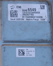 Vauxhall, Opel, 55486549, 1310101000000X, 395357783, 55591599, E98