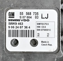 Vauxhall, Opel Astra 1.6L, 55568735, 55 568 735, S0700403, S 07 004 03, 5WK9 463, 5WK9463, SIMTEC 75.5, LJ
