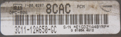 Visteon Engine ECU, Ford Transit 2.4D, 3C11-12A650-GC, 8CAC, DPC-806