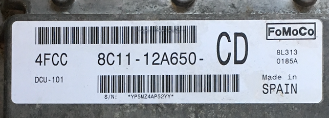 Ford Transit 2.4TDCi, 8C11-12A650CD, 8C11-12A650-CD, DCU-101, 4FCC
