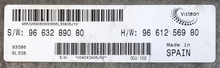Peugeot, 9663289080, 96 632 890 80, 9661256980, 96 612 569 80, DCU-102
