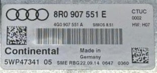 Plug & Play Continental Engine ECU, Audi, 8R0907551E, 8R0 907 551 E, 5WP4734105, 5WP47341 05, Simos 8.51