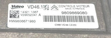 Plug & Play Valeo Engine ECU, Peugeot 308, VD46.1, V29052041A, V29052041 A, 9809869080, HW9806671980, HW 9806671980