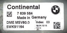 Plug & Play Continental Engine ECU, BMW, 7639564, 7 639 564, 5WK91164, DMEMSV800, DME MSV80.0, Index 03