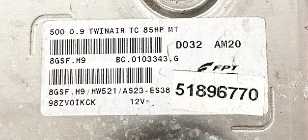 Plug & Play Magenti Marelli FPT Engine ECU, 51896770, 8GSFH9, 8GSF.H9, BC103343G, BC.103343.G, HW521