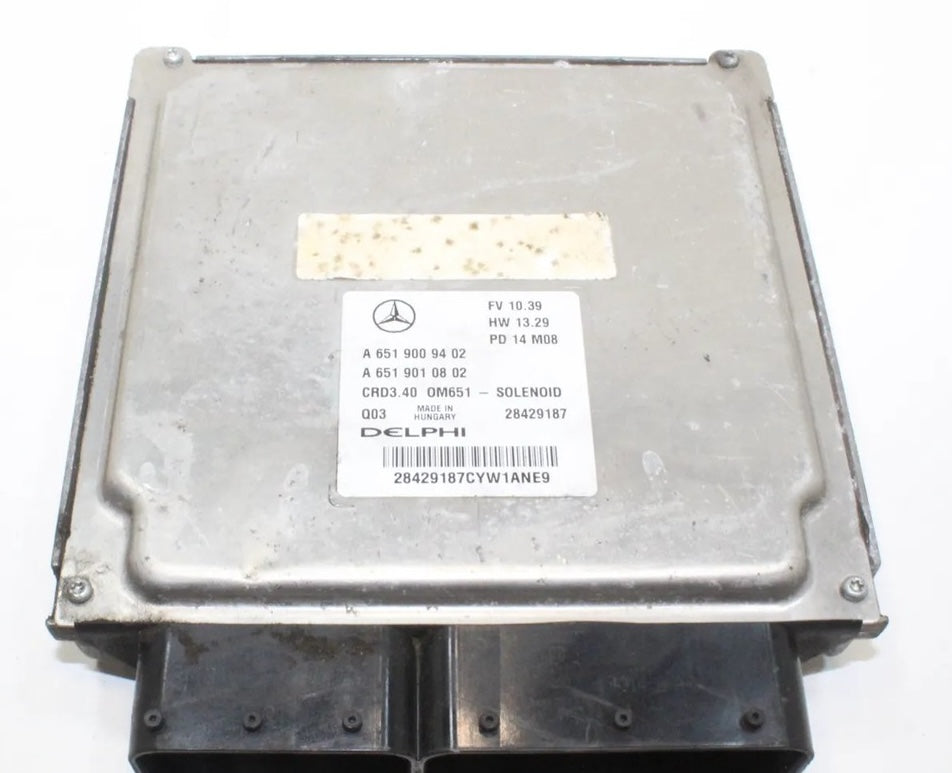 Plug & Play Delphi Engine ECU, Mercedes-Benz, A6519009402, A 651 900 94 02, A6519010802, A 651 901 08 02, 28429187, CRD3.40, OM651 - SOLENOID