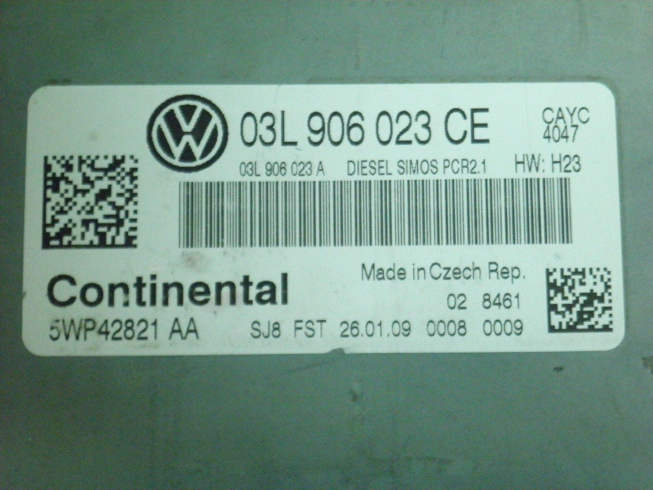 03L906023CE, 03L 906 023 CE, 5WP42821AA, 5WP42821 AA, DIESEL SIMOS PCR2.1